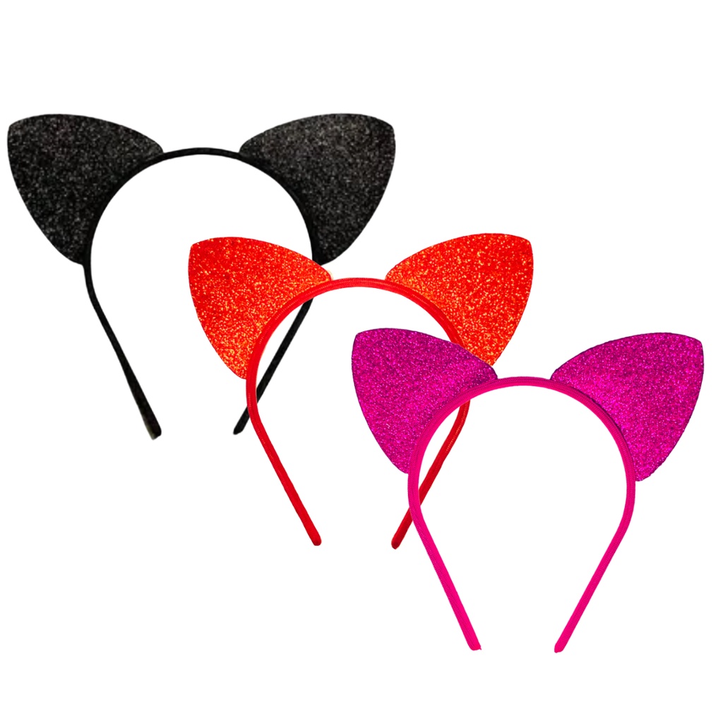 01 Tiara Arco Arquinho Gatinha Sensual Festa Fantasia Carnaval Halloween