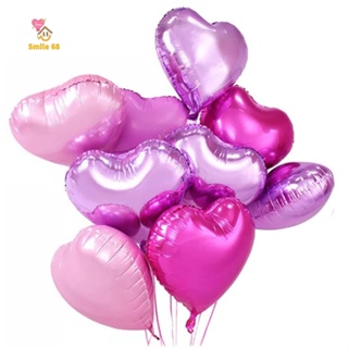 Balão Coração Metalizado 22cm Número 10" Polegadas Várias Cores Para Festa em Oferta na Shopee