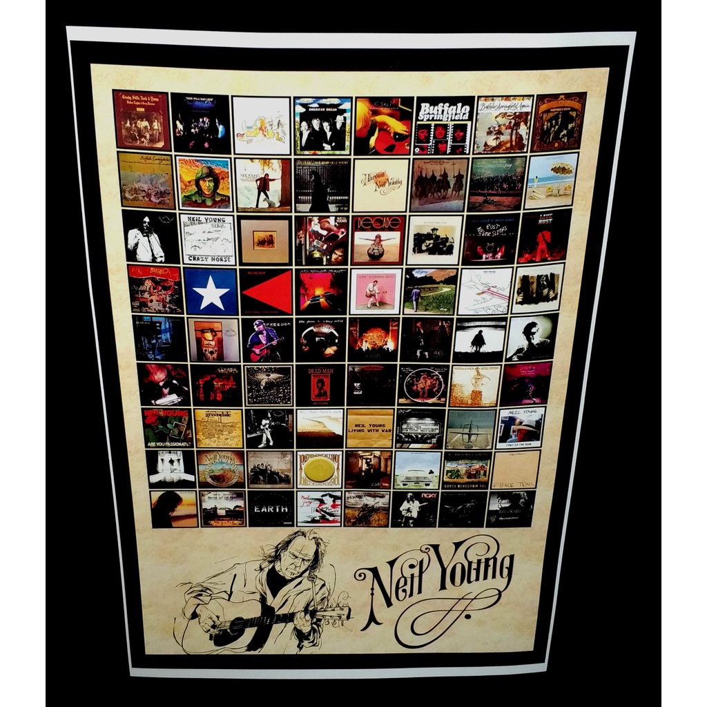 Neil Young poster cartaz cantor imagem disco lp vinil country musica Neil Young