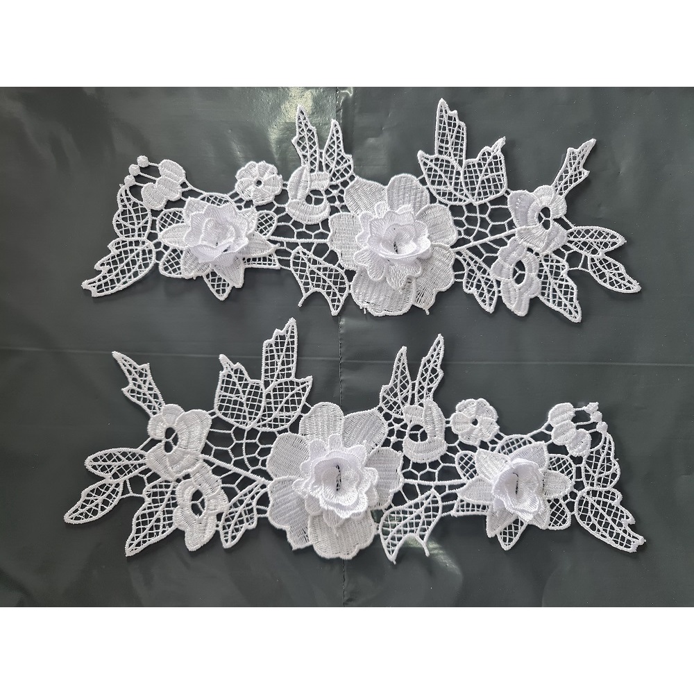 Aplique 3d Em Guipir Para Véu Vestido Artesanatos 5295