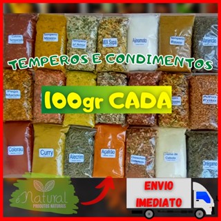 Temperos/Condimentos 100gr éNatural Produtos Naturais - Embalagem Ziplock