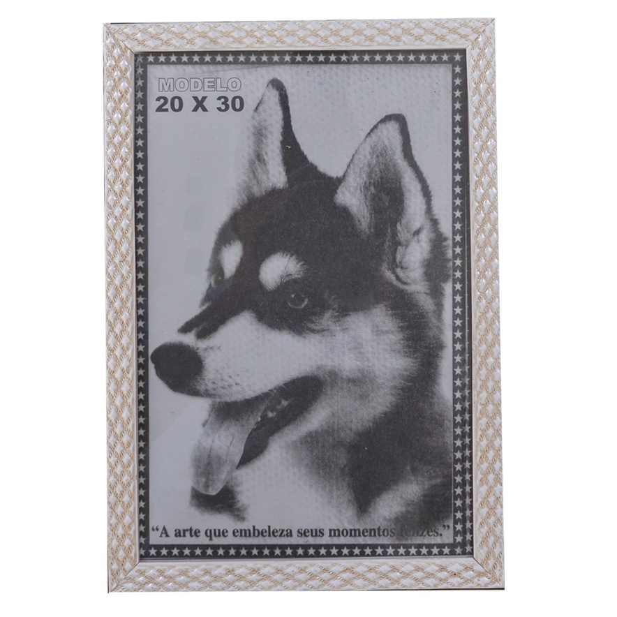 PORTA RETRATO DIPLOMA 20X30 BEGE PVC MOLDURA ALTO RELEVO
