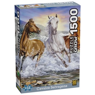 Quebra Cabeça de 1500 Peças Cavalos Selvagens - Grow 3744