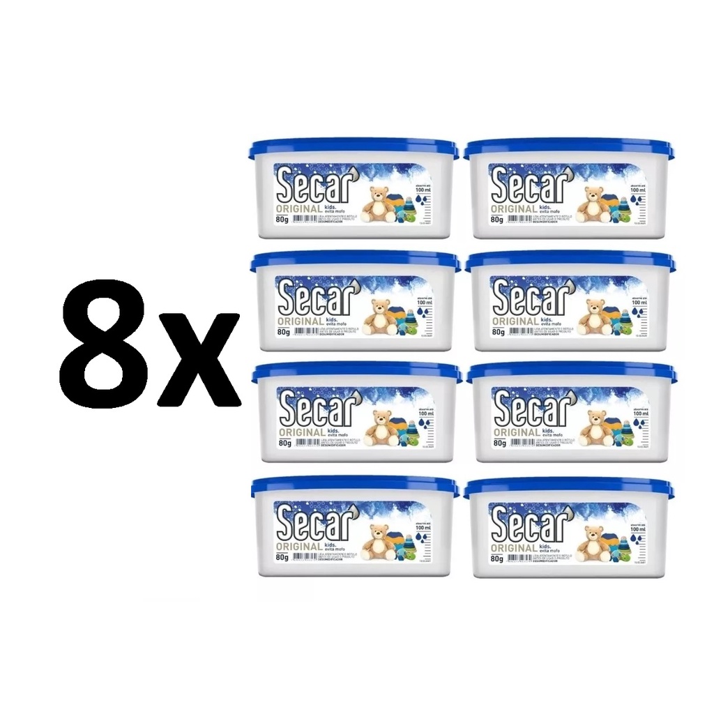 8 unid Anti Mofo Desumidificador Secar Original Kids 80g