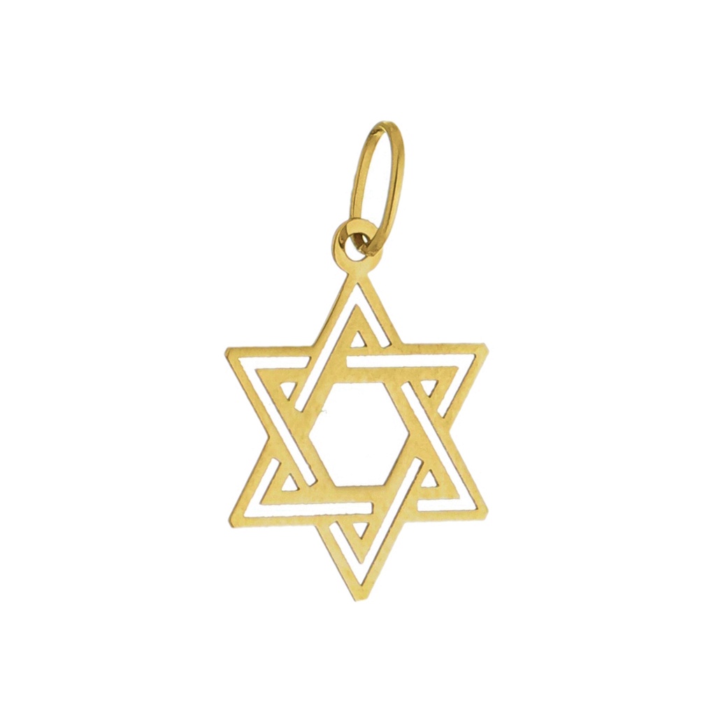 Pingente Estrela De Davi Vazada Masculino Ouro 18k 750 Joia Judaísmo david