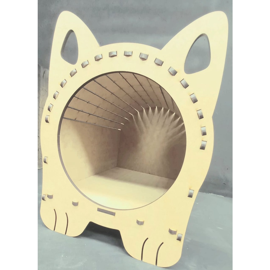toca de gato casa em mdf premium faça seu pet feliz