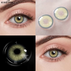 EYESHARE 1 Par De Lentes De Contato Para Olhos Coloridos Série Limão Contatos Naturais Maquiagem Toric Uso Anual