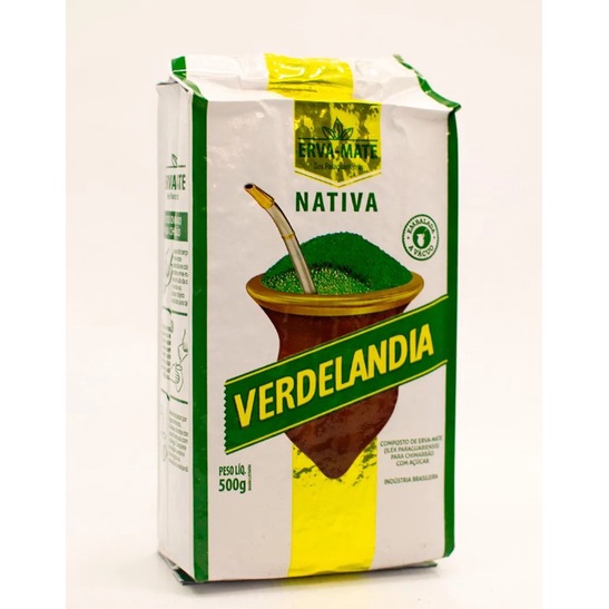 Erva Mate Chimarrão Nativa Verdelandia 500 gramas - Embalagem a Vácuo - Erva Mate Chimarrão