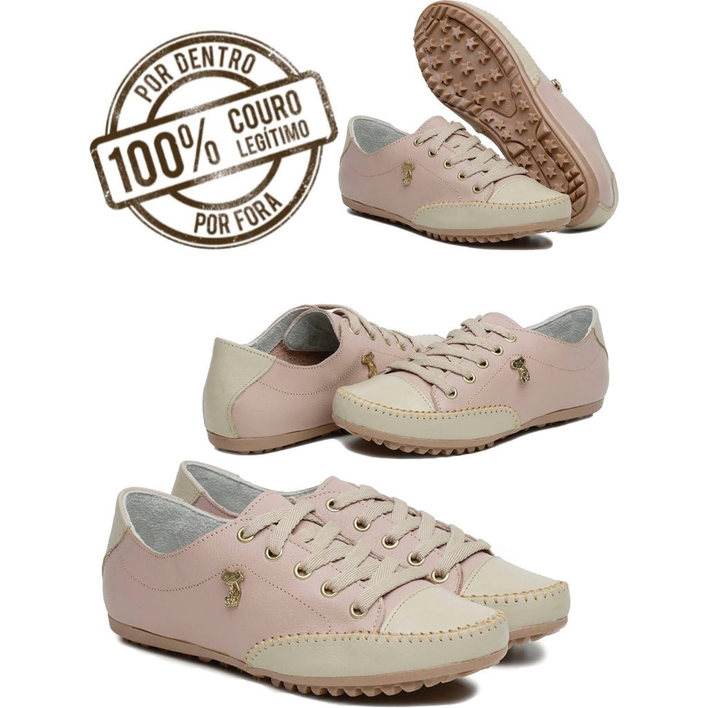 Mocatênis Tênis Feminino Sapatênis Em Couro Casual Super Leve 7 Cores