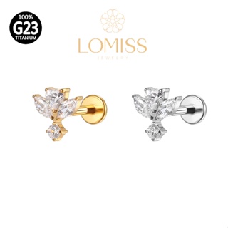 Piercing Helix Conch Labret Titânio Flor Zircônias《Lomiss  piercing》 em Oferta na Shopee
