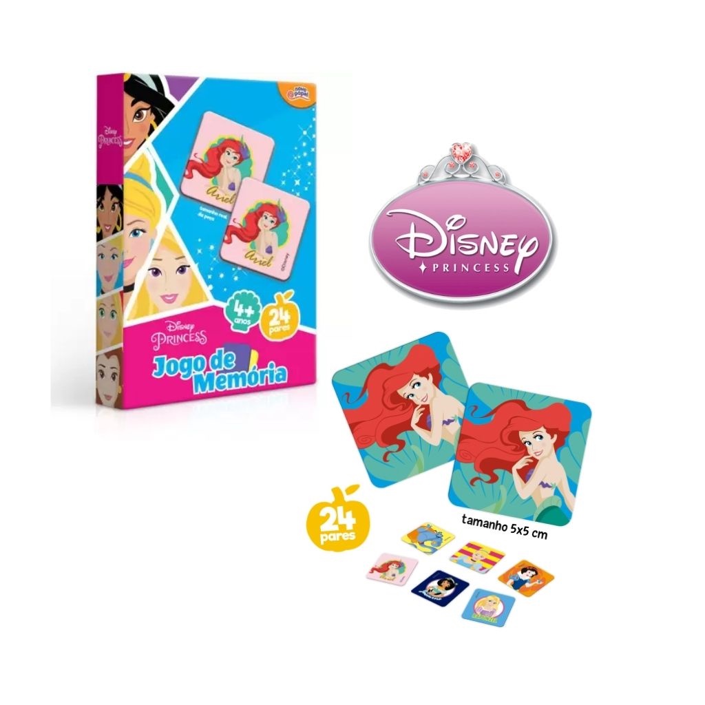 Jogo da Memória Princesas da Disney- Toyster 8010 em Oferta na Shopee
