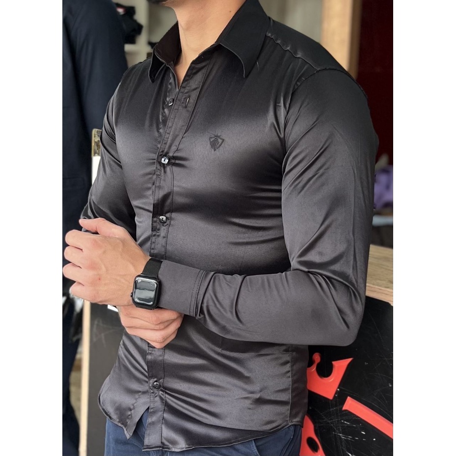 Camisas social slim fit 2024 masculina