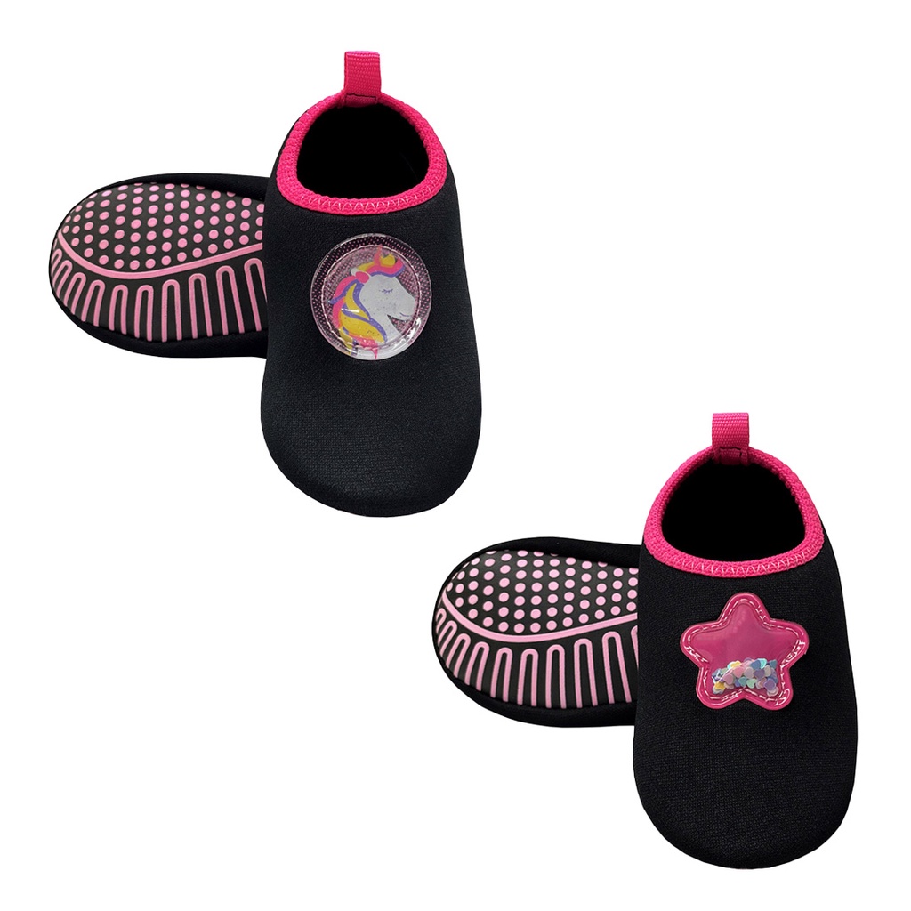 Kit Infantil Sapatilha Menina Antiderrapante Macia Meia Conforto Calce Fácil Magicc Kids S109/S111