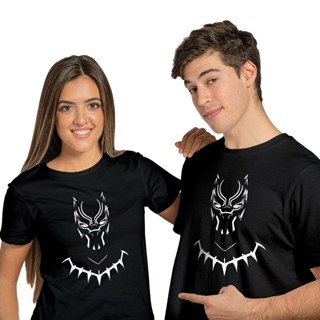 Kit Camiseta Casal Pantera Negra - Babylook e Camiseta