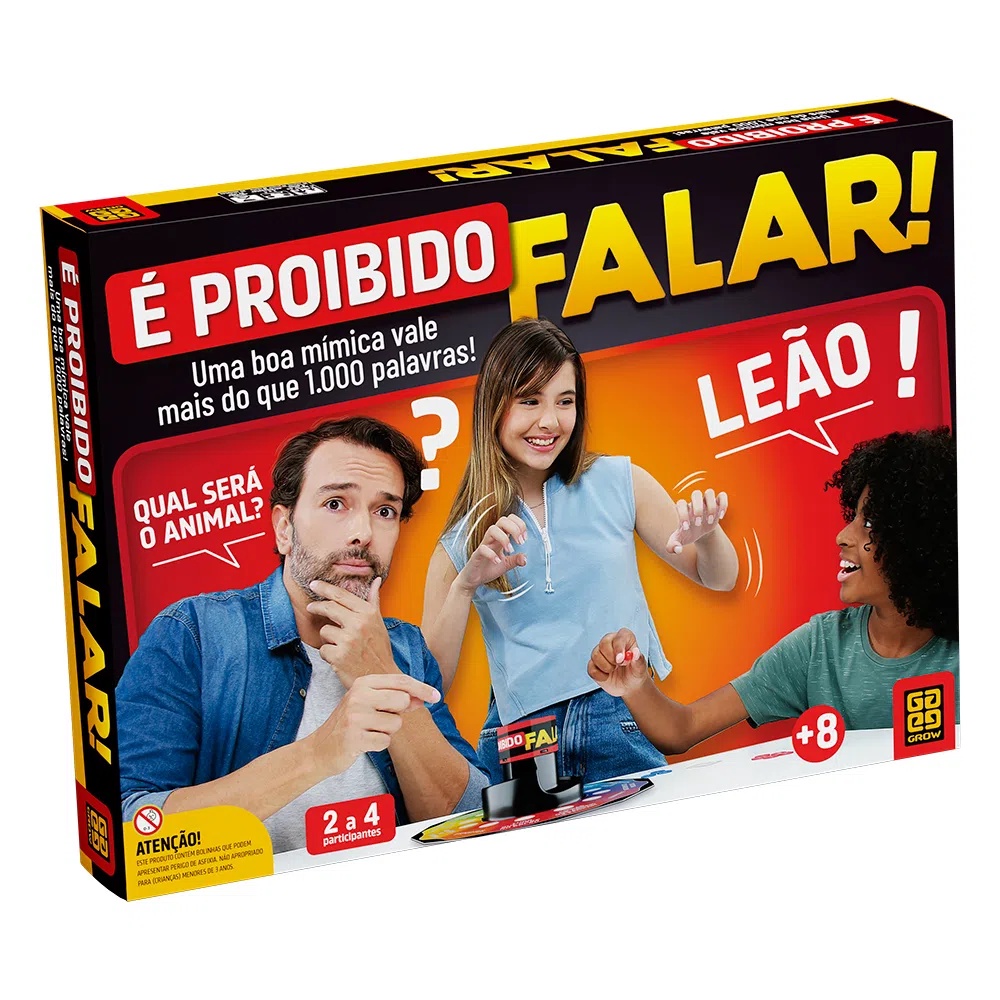 Jogo Interativo É Proibido Falar - Grow 3454 em Oferta na Shopee