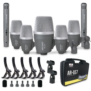 Kit de 7 microfones para bateria Arcano AR-GS7 em Oferta na Shopee