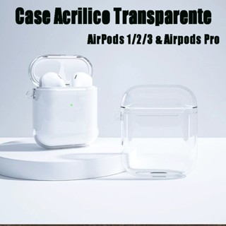 Capa Acrilico Transparente Para AirPods 1/2/3 AirPods Pro Case Capinha Protetor Da iPhone Fone Da Ouvido Sem Fio em Oferta na Shopee