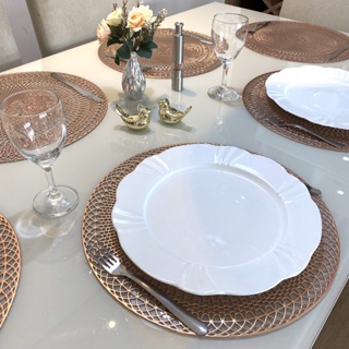 Jogo Americano Redondo 4 Lugares  - Cozinha Mesa Posta em Oferta na Shopee