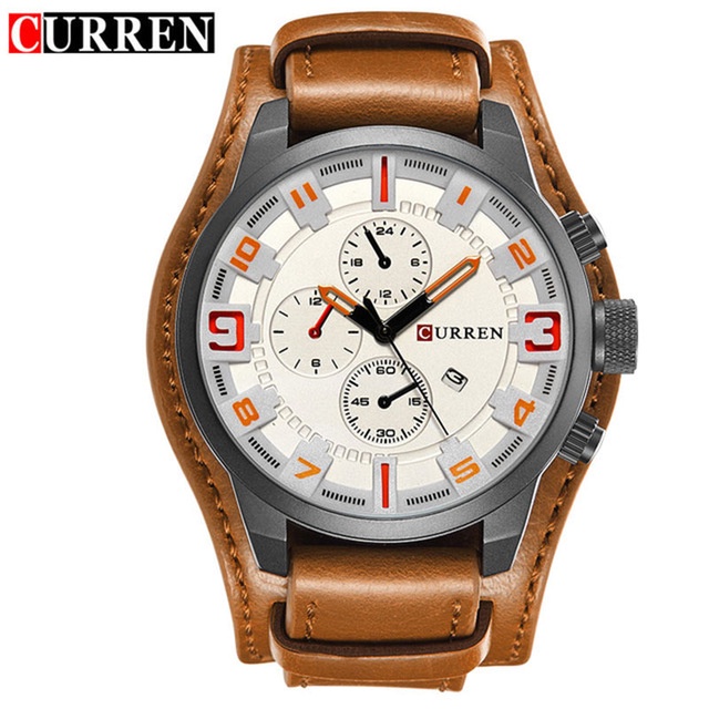 CURREN Relógio Masculino Marca Original Luxo Moda Casual Negócios Quartzo À Prova D'água 8225 X