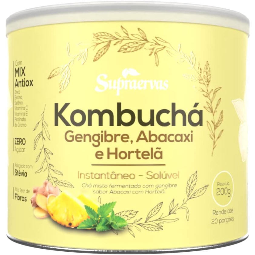 Kombuchá Gengibre, Abacaxi e Hortelã Supra Ervas