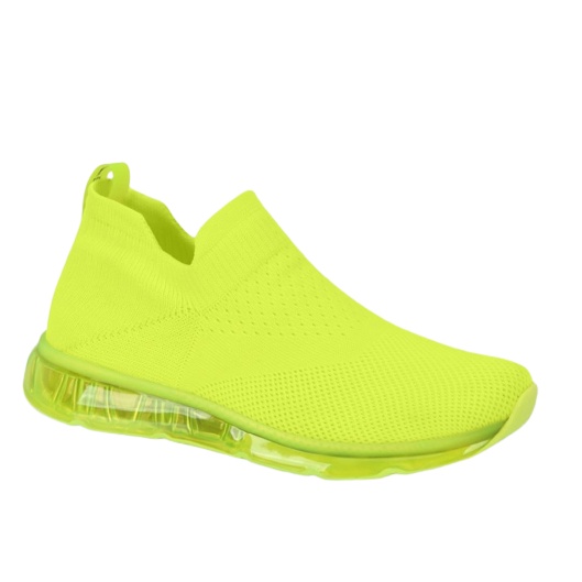Tênis Meia Actvitta Feminino Slip On Calce Fácil - Amarelo Neon 4215.925