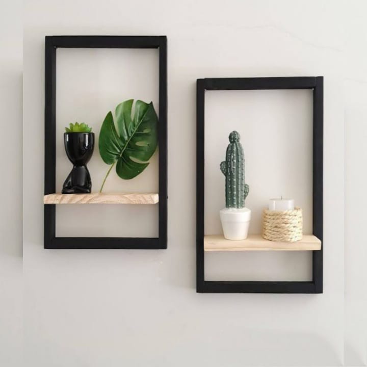 Kit 2 Quadro Decorativo com Prateleira