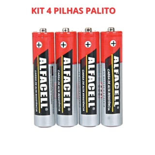 KIT 4 PILHAS PALITO AAA