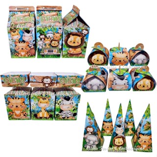 Kit Lembrancinhas Safari Baby (Mod 2.) Papelaria 40 Caixinhas Festa Fácil.