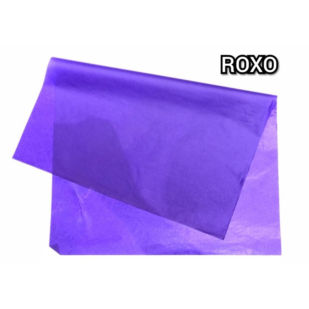 Papel de Seda 50x70 Roxo C/ 100 un, embalagem roupa,doces rococó, pipas embrulho em Oferta na Shopee