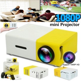 Projetor Portátil Mini YG300 LCD HD 1080P Multi Interface Home cinema Entretenimento Com Controle Remoto Cabo AV