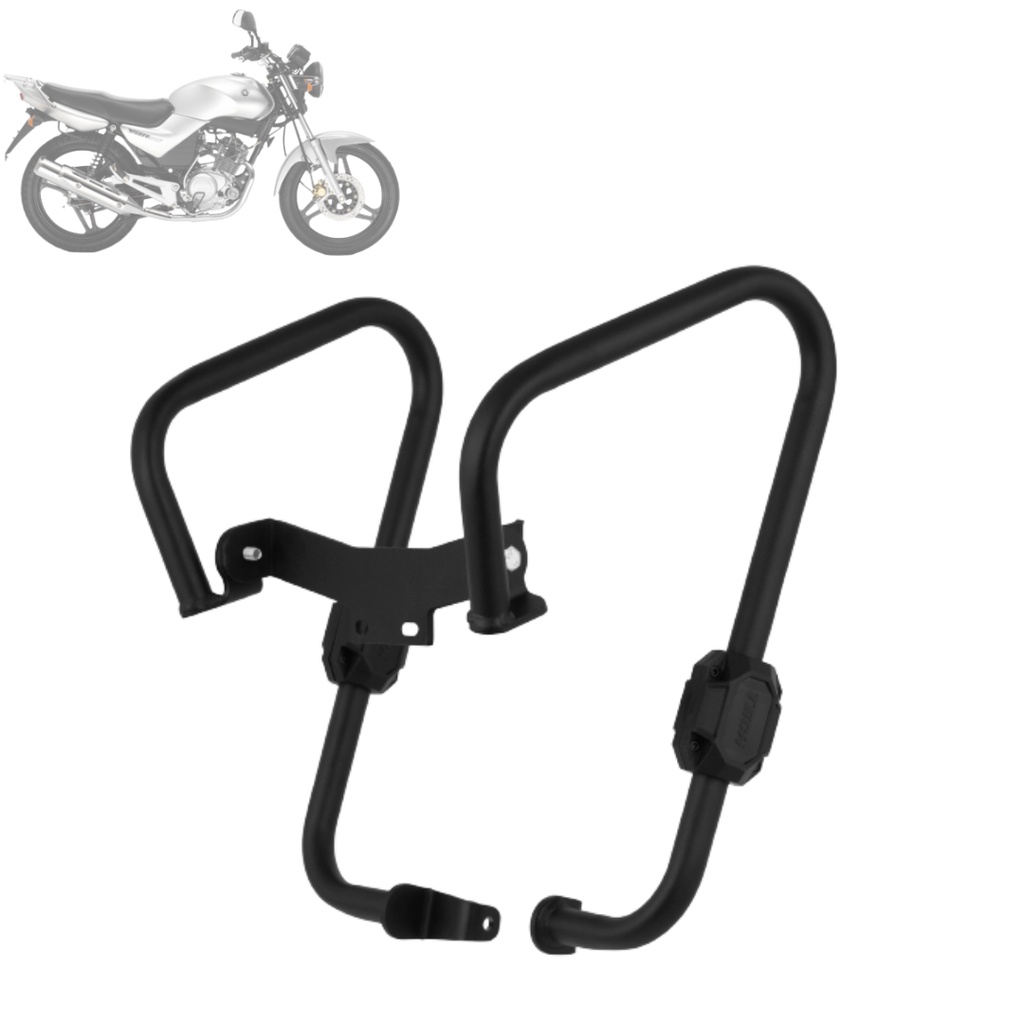 Protetor De Carenagem Motor Mata Cachorro Moto Yamaha Xr Ybr 125 Super Adventure Preto