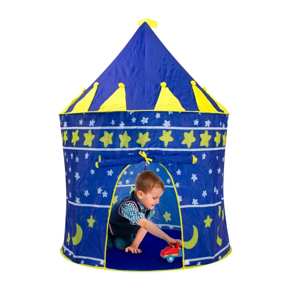 Barraca Infantil Dobrável Cabana Tenda Castelo Menino Azul