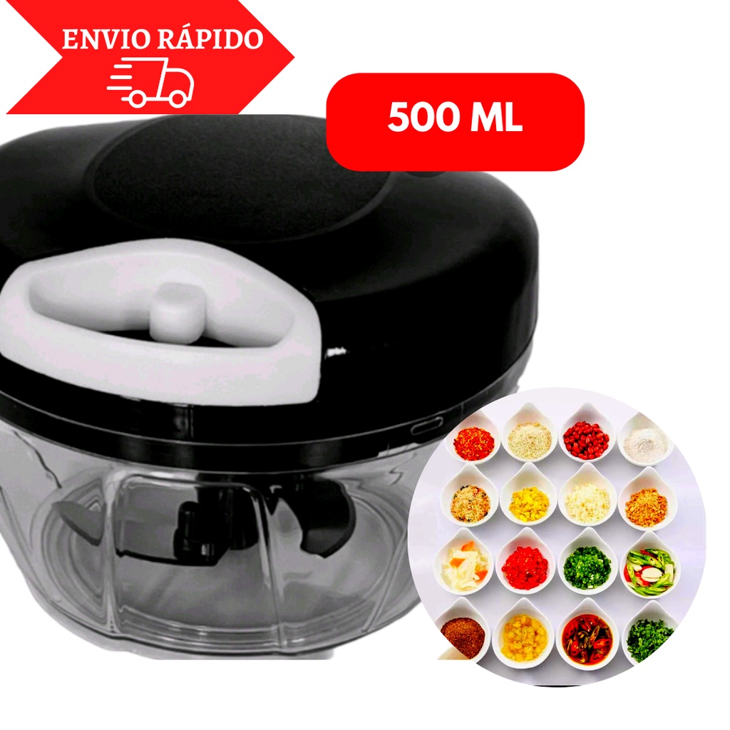 Processador de Alimentos 3 Lâminas 500ml Semi Automático Picador de Alimentos Original