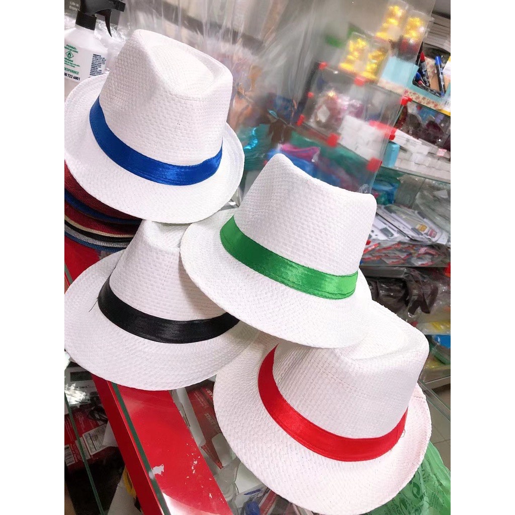 Chapéu Panamá Branco Com Fita Zé Pilintra Umbanda Candomble/Chapeu Panamá Aba Com Fita Preta ou Vermelha Zé Pilintra Malandrinho
