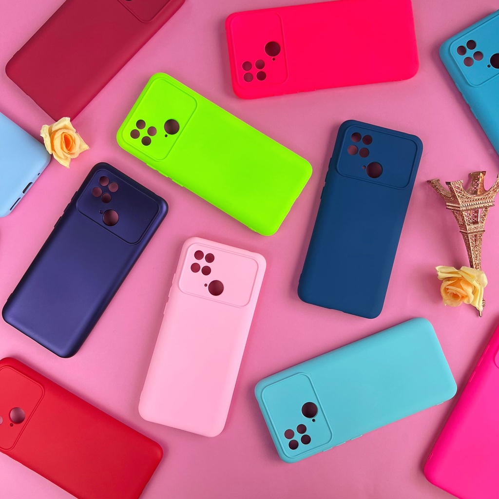 Capinha Para Xiaomi Poco C40/ Redmi 10C Capa Case Silicone Aveludada Colorida Forrada (CF26) em Oferta na Shopee