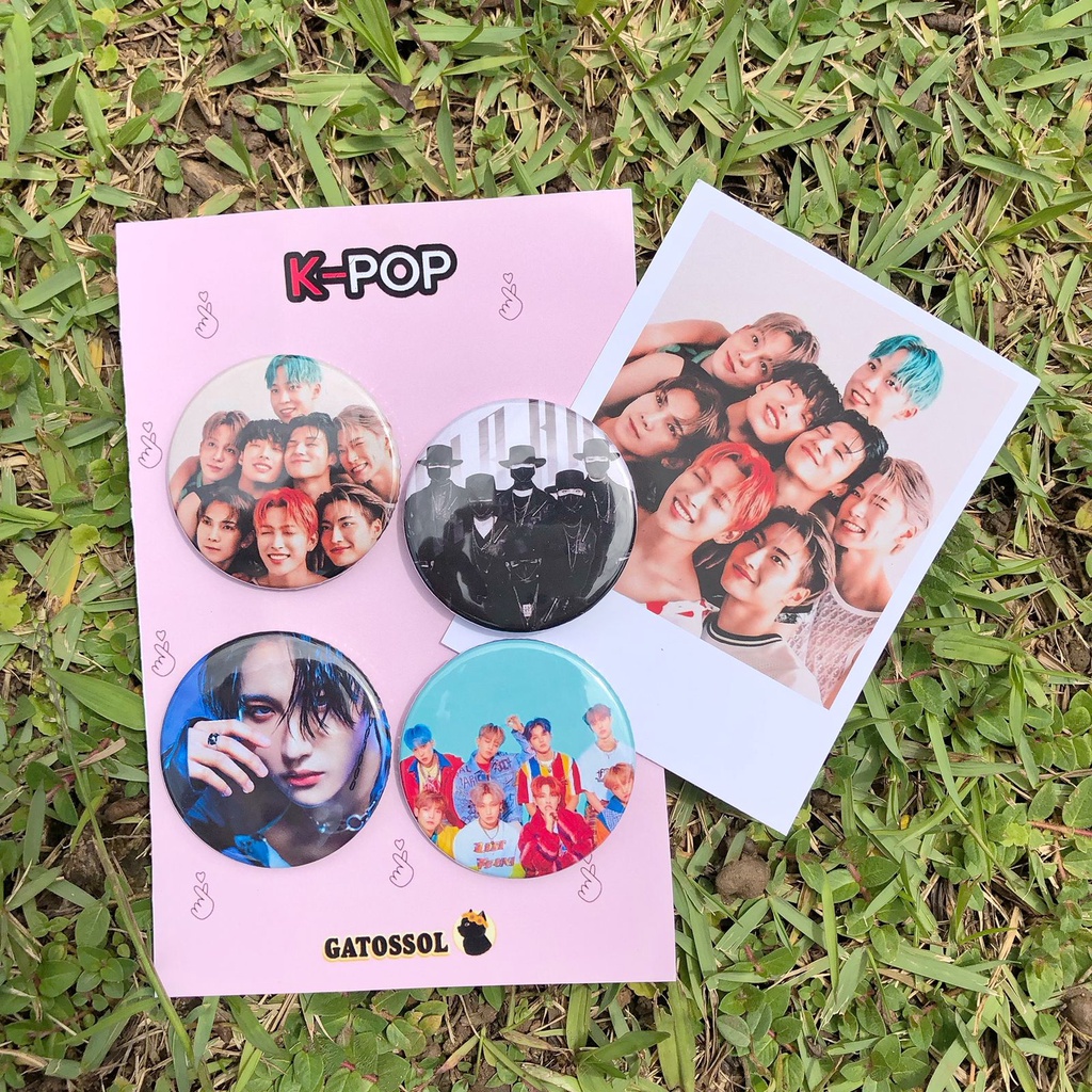Bottons ATEEZ 4,5 cm - KPOP-IDOL-COREANO- Bottom/botton - Boton  - Broche alfinete - Boton - Button - Pin - Botum