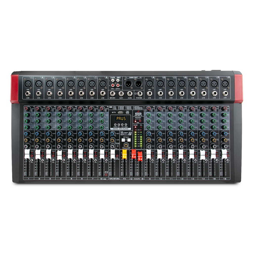 Mesa de som e interface USB Arcano ARC-MIX-16