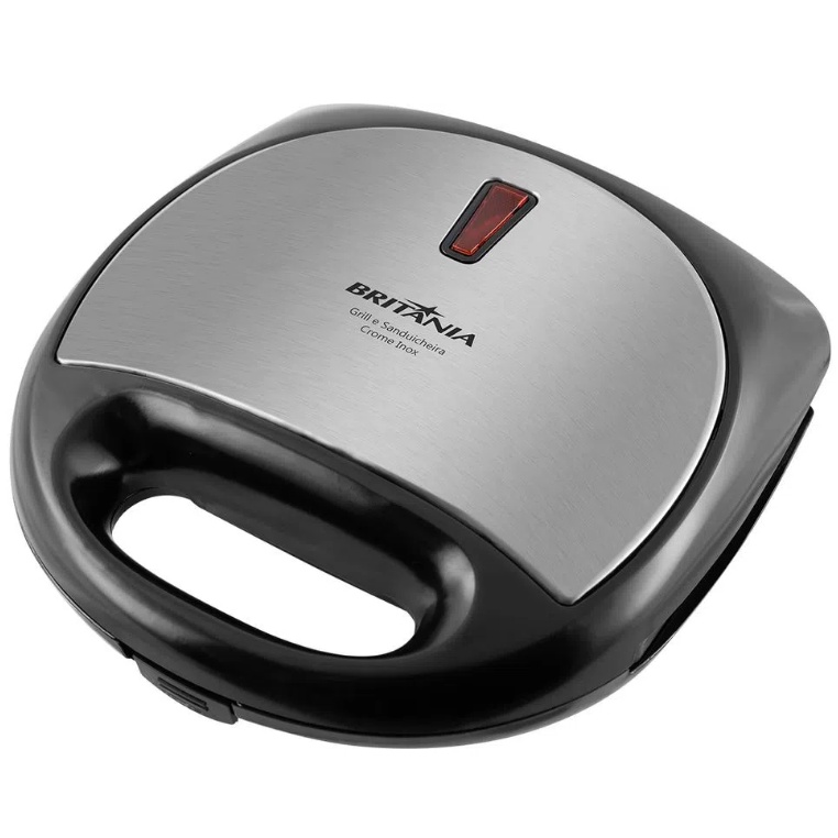 Sanduicheira e Grill Crome 750W Inox 110 Volts - Britania