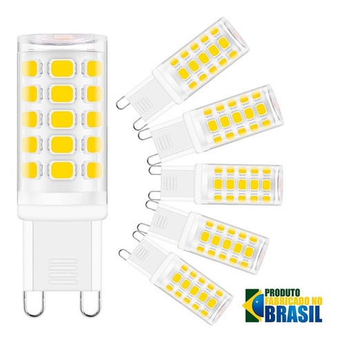 Kit 02 até 10 Lâmpada Led Halopin G9 9w Branco Frio ou Branco Quente em Oferta na Shopee