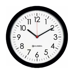 Relógio de Parede Preto 27cm - Eurora - 6575