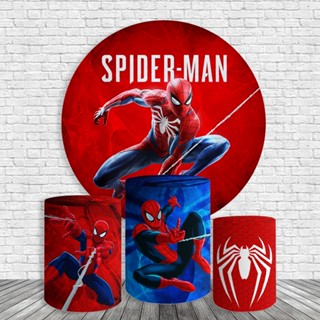 Trio Capa Cilindro + Capa de Painel Em Tecido Tema Homem Aranha Spider Man Heróis
