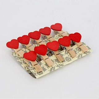 Mini Pregador Coração Vermelho - Pacote com 10 unidades. em Oferta na Shopee