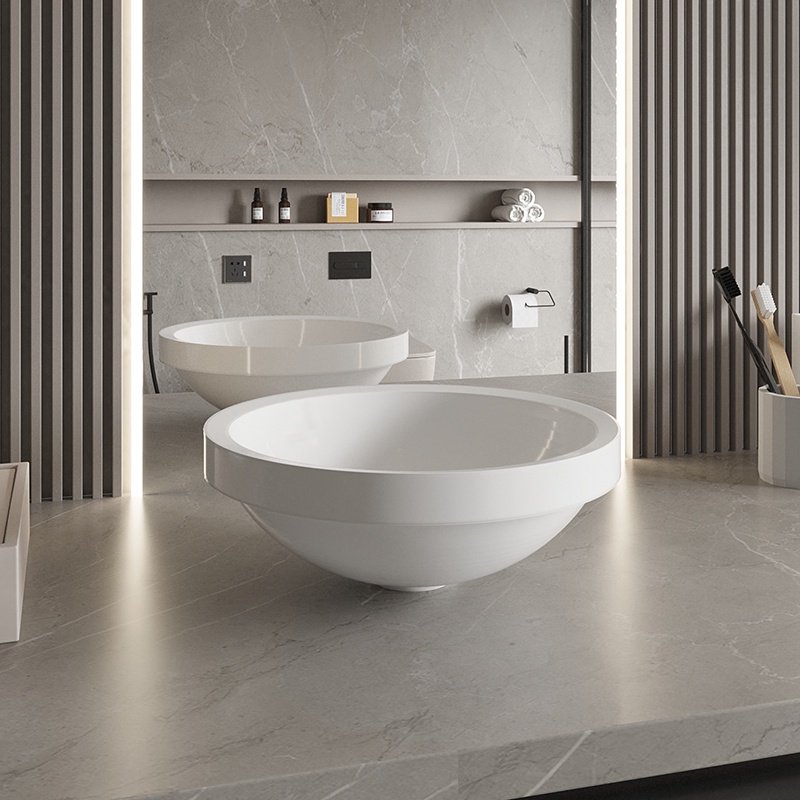 Cuba Pia para Banheiro Redonda Branca em Oferta na Shopee