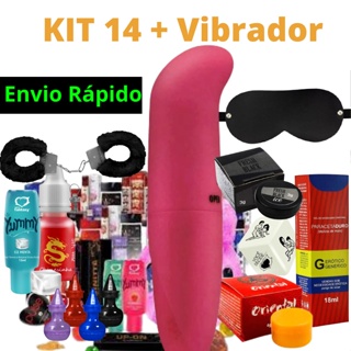 Kit 14 Itens + Vibrador e Algema Sex Shop Sexy