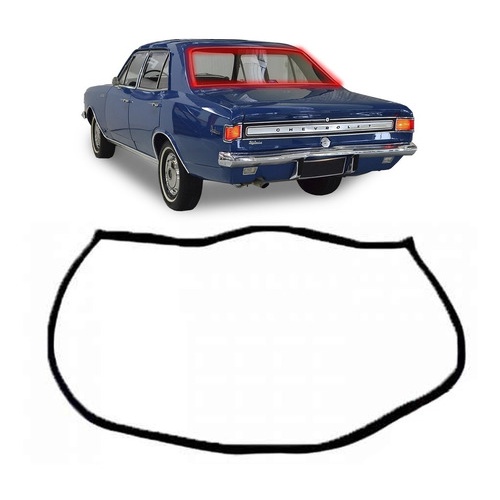 Borracha Vigia Traseiro Opala 69 78 92 4pts Encaixe P/ Friso