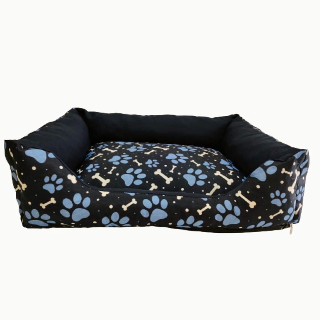 Caminha de Cachorro ou Gato Média +Ossinho Fundo Impermeável Ossinho Marinho