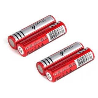 Kit 4 Baterias Recarregáveis 18650 6800mah 3,7v Lanterna Tática Led
