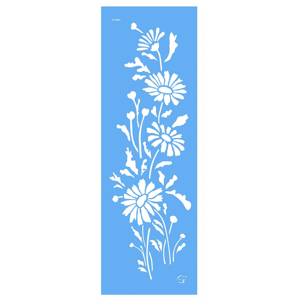 Stencil 10x30 - FL3007 - Galho de Margarida (Gatas Arteiras) em Oferta na Shopee