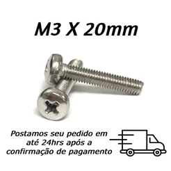 Parafuso Panela Phillips M3x20mm Inox