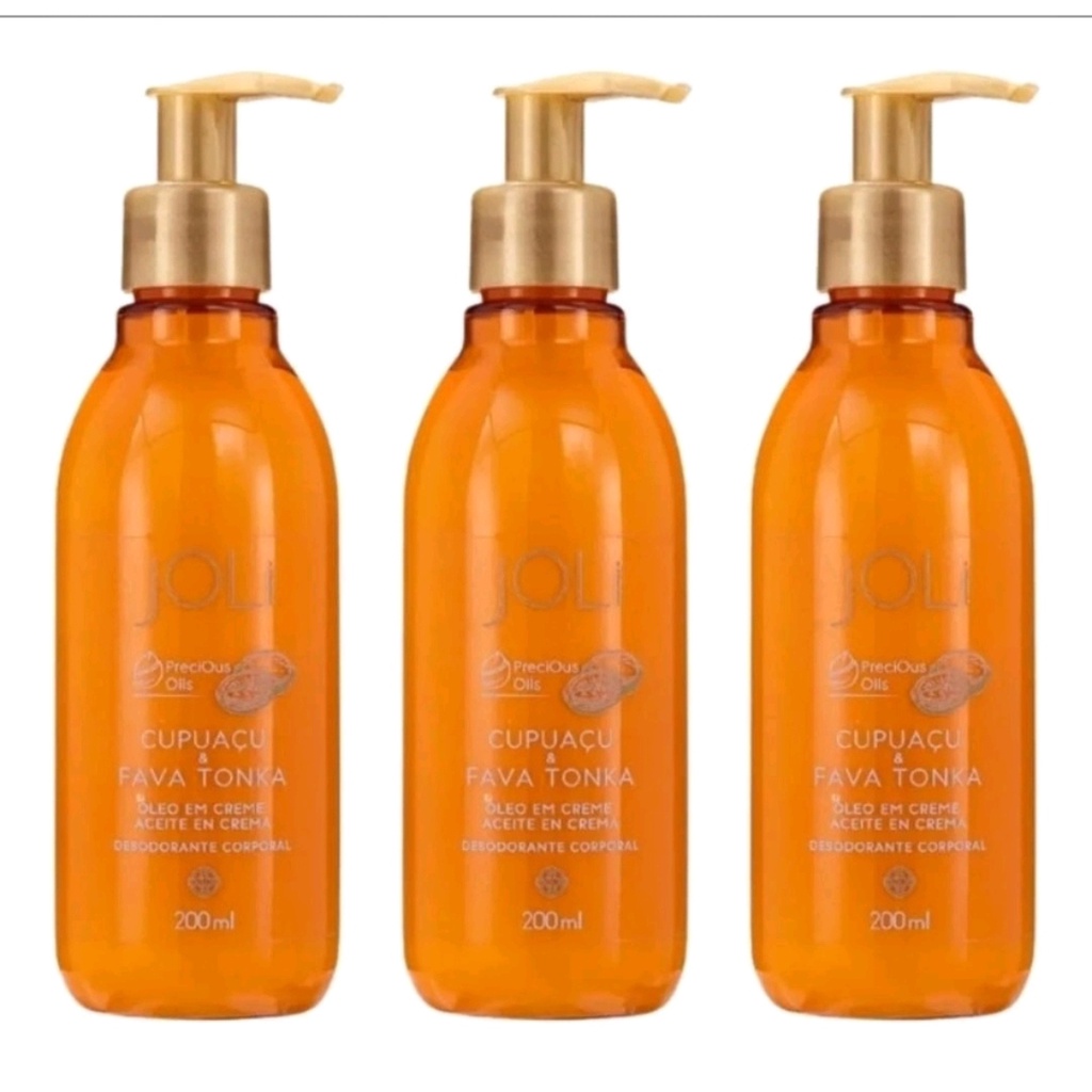 Kit 3 Óleo em Creme Joli Cupuaçu e Fava Tonka 200ml
